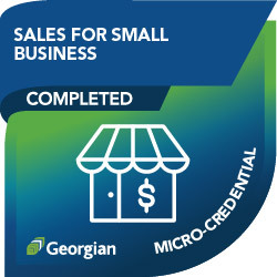Sales for Small Business micro-credential badge