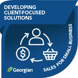 Sales for Small Business micro-credential: Developing Client-Focused Solutions module badge