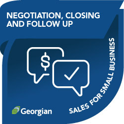 Sales for Small Business micro-credential: Negotiation, Closing and Follow Up module badge