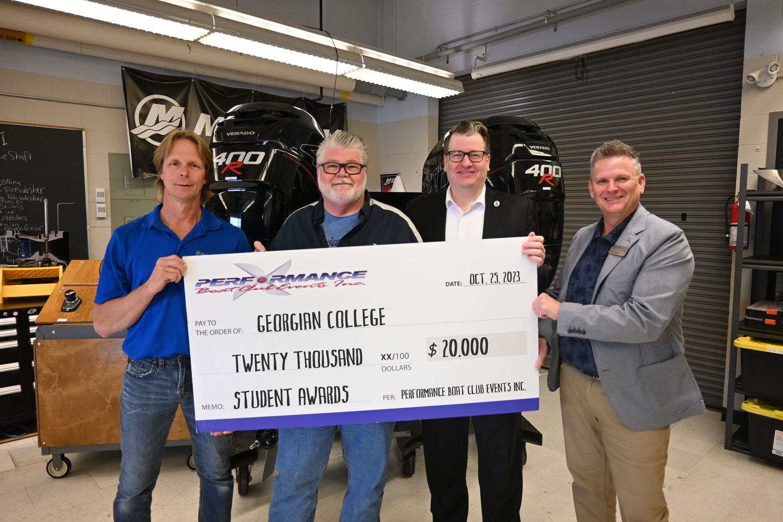 Performance Boat rallies behind Midland Campus marine mechanic students
