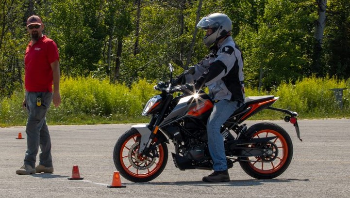 Student and instructor about to test