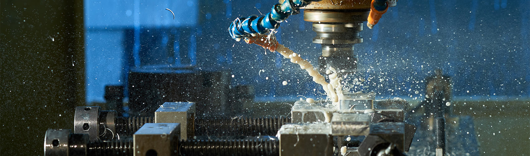 A CNC milling machine at work