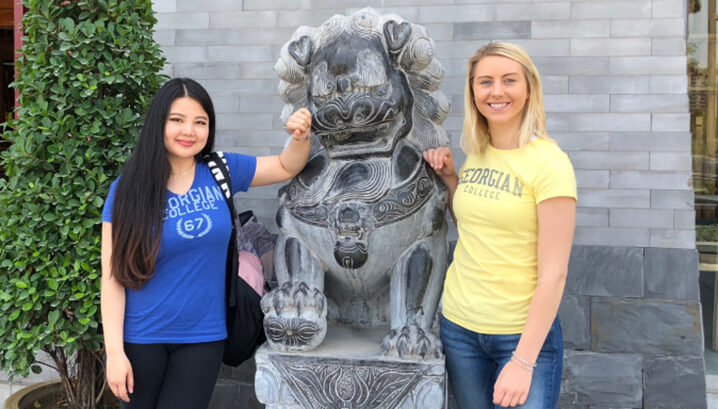 doris and shannon in China