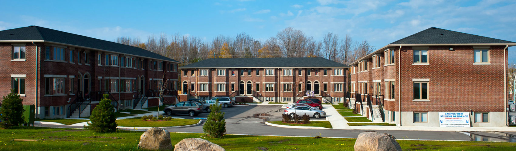 Exterior of the student residence buildings at the Georgian College Owen Sound Campus