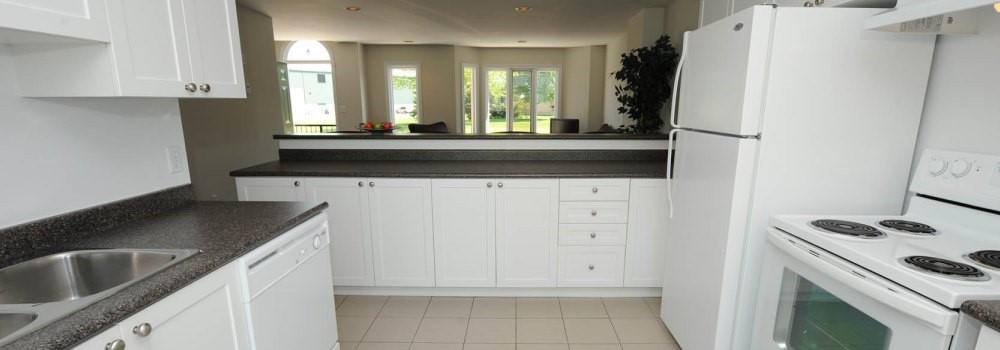 Kitchen area of the Owen Sound Residence suites