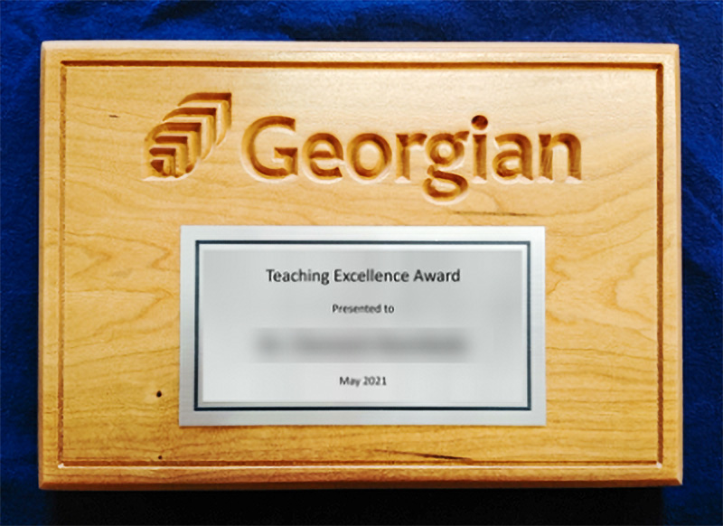 photo of the Teaching Excellence Award